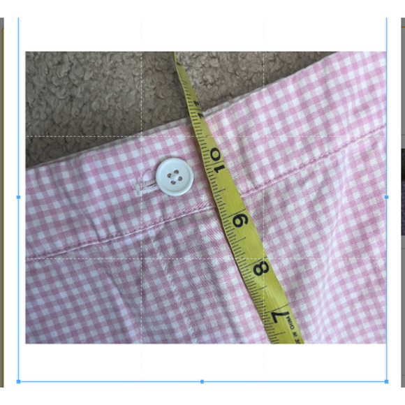 Pink and White Checkered Perfect Crop Talbots Pants 10 - Picture 4 of 6